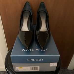 Nine West Dougo Black Patent Leather Pumps